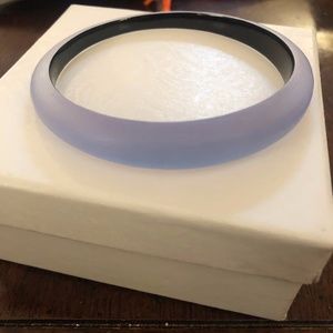 Alexis Bittar Iridescent Blue Tapered Bangle